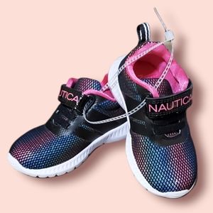 NAUTICA Cute Stylish Sparkle Black Rainbow Sneakers